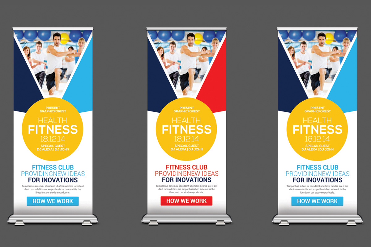Health & Fitness Rollup Banners in Flyer Templates - product preview 8