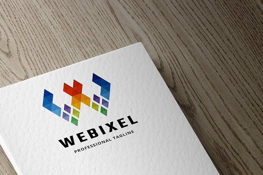Web Pixel Letter W Logo