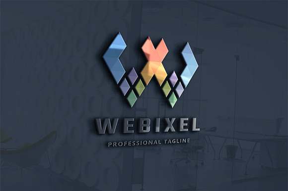 Web Pixel Letter W Logo in Logo Templates - product preview 1