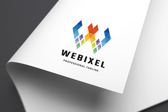 Web Pixel Letter W Logo in Logo Templates - product preview 2