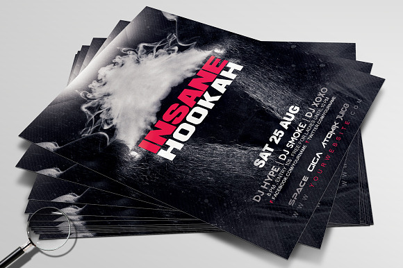 Insane Hookah | Premium Flyer Design in Flyer Templates - product preview 1