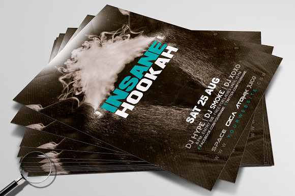 Insane Hookah | Premium Flyer Design in Flyer Templates - product preview 5
