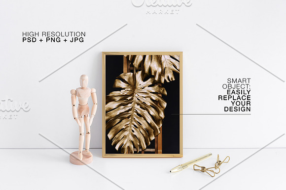 Frame Mockup 18X24 7X9 PSD PNG JPG in Print Mockups - product preview 1