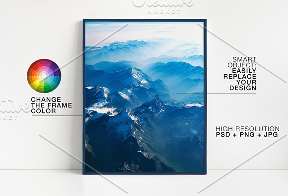 Frame Mockup 40x50 16x20 PSD PNG JPG in Print Mockups - product preview 1