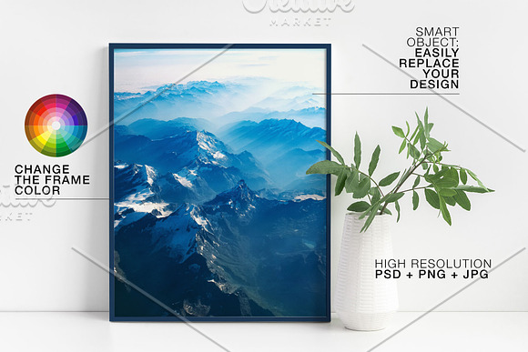 Frame Mockup 40x50 16x20 PSD PNG JPG in Print Mockups - product preview 1