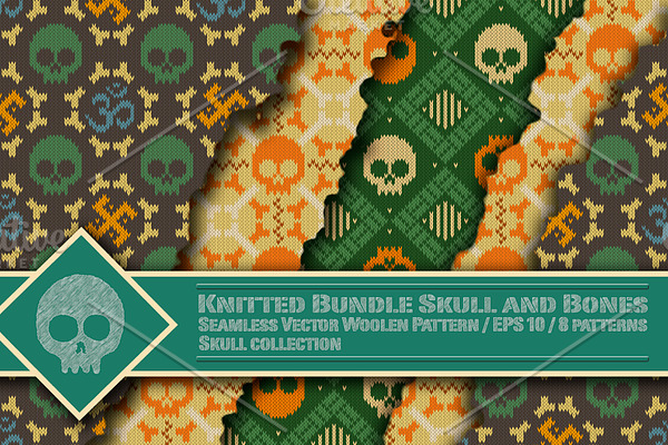 Knitted Bundle Skull and Bones