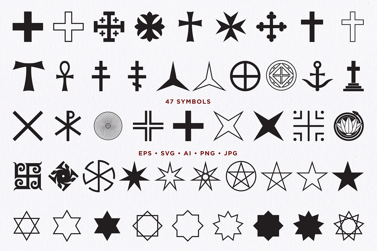 Symbols Vector Collection in Objects - product preview 8