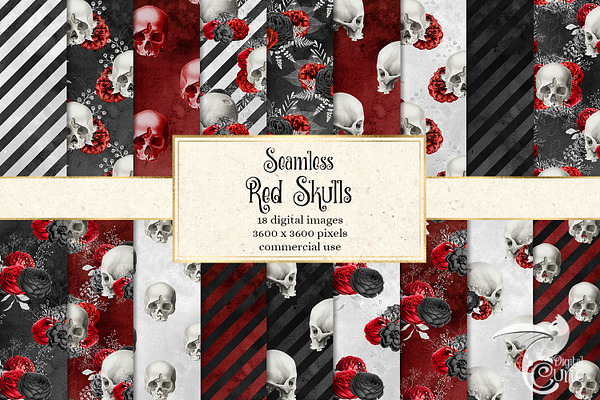 Red Skull Digital Paper