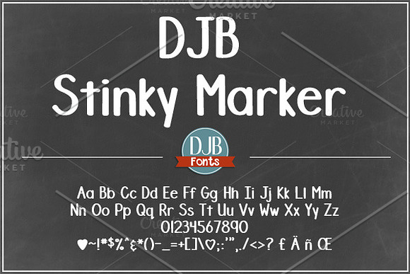 DJB Stinky Marker Font in Display Fonts - product preview 2