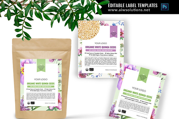 Bag or Pouch Label Template ID71