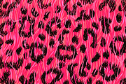 Bright pink realistic leopard skin