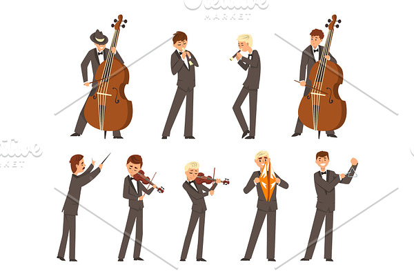 Musicians of symphonic orchestra