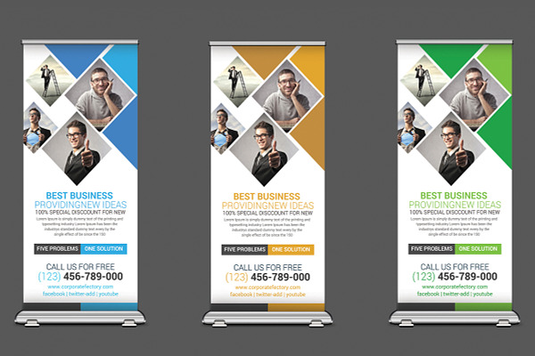 Corporate Outdoor Rollup Banner