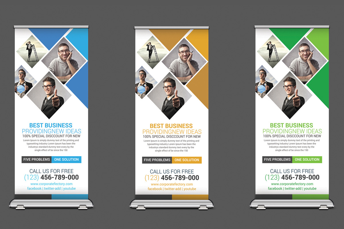 Corporate Outdoor Rollup Banner in Flyer Templates - product preview 8