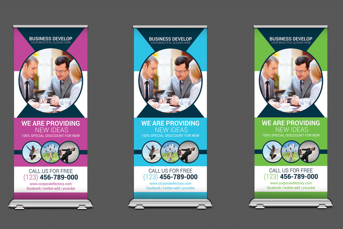 Hexa Property Roll-Up Banner in Flyer Templates - product preview 8