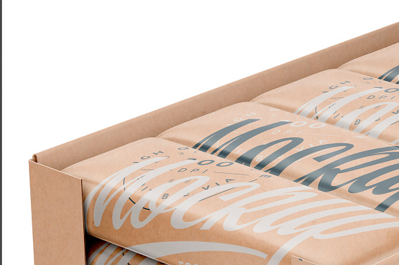 20 Kraft Bars Display Box Mock-up in Product Mockups - product preview 1