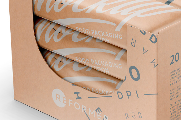 20 Kraft Bars Display Box Mock-up in Product Mockups - product preview 5