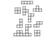 Game puzzle falling blocks sketch
