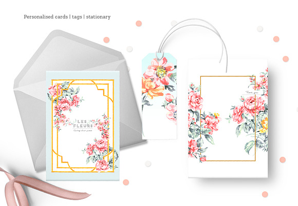 Les Fleurs, Watercolor Illustrations in Patterns - product preview 2