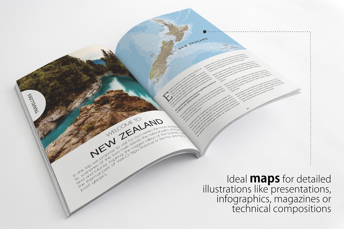 Australia and New Zealand map in Illustrations - product preview 8