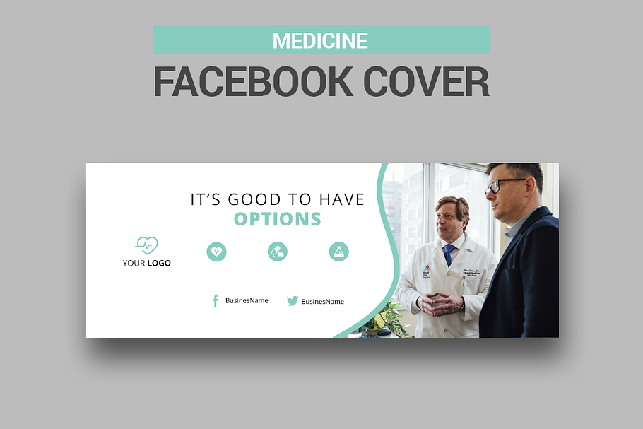 Medicine Facebook Cover in Facebook Templates - product preview 8