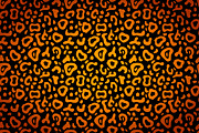 Orange cartoon leopard skin