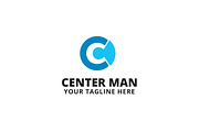 Center Man Logo Template