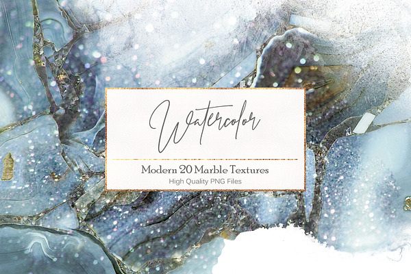 Watercolor Marble PNG Textures