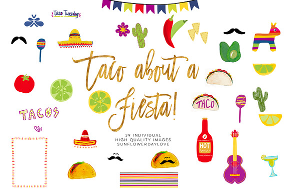 Taco about fiesta clipart in Illustrations - product preview 1