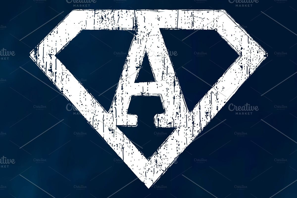 Grunge Superman Letters in Illustrations - product preview 8