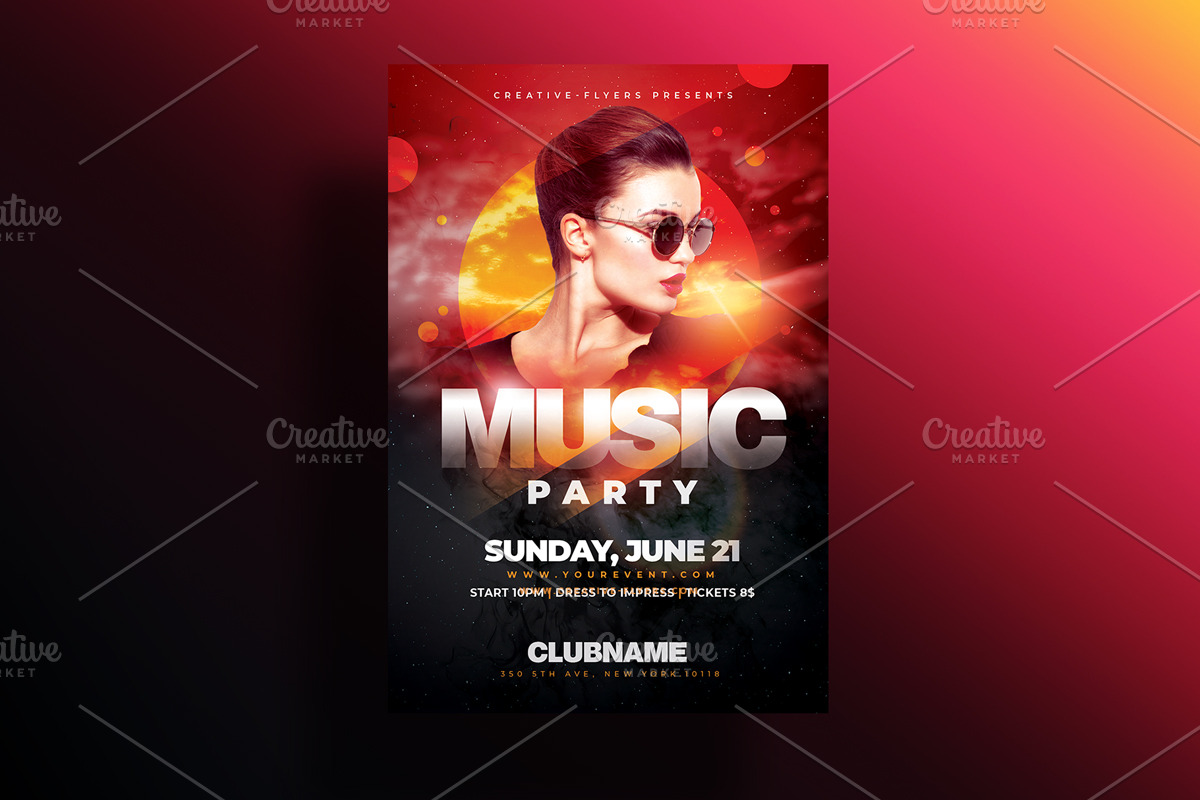 Music Party Flyer Template in Templates - product preview 8