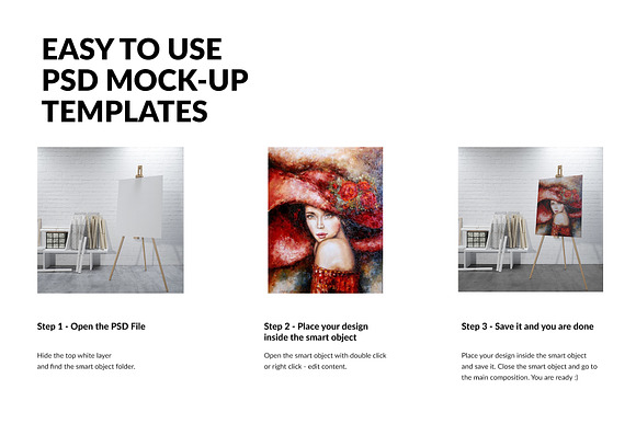 Easel with Canvas - Many Sizes in Product Mockups - product preview 2