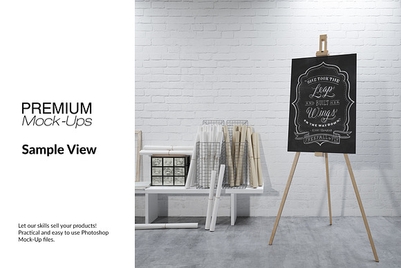 Easel with Canvas - Many Sizes in Product Mockups - product preview 4
