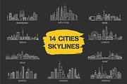 Collection of 14 cities skylines