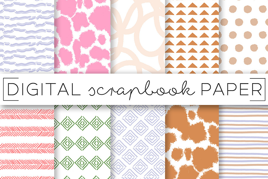 Simple Print Abstract Paper Bundle in Patterns - product preview 8