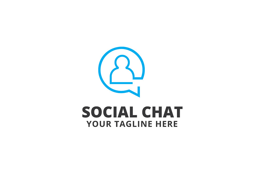 Social Chat Logo Template
