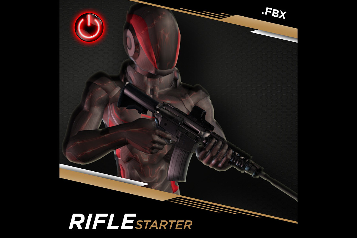 [FBX] RIFLE STARTER: 3D CHARACTER AN in People - product preview 8