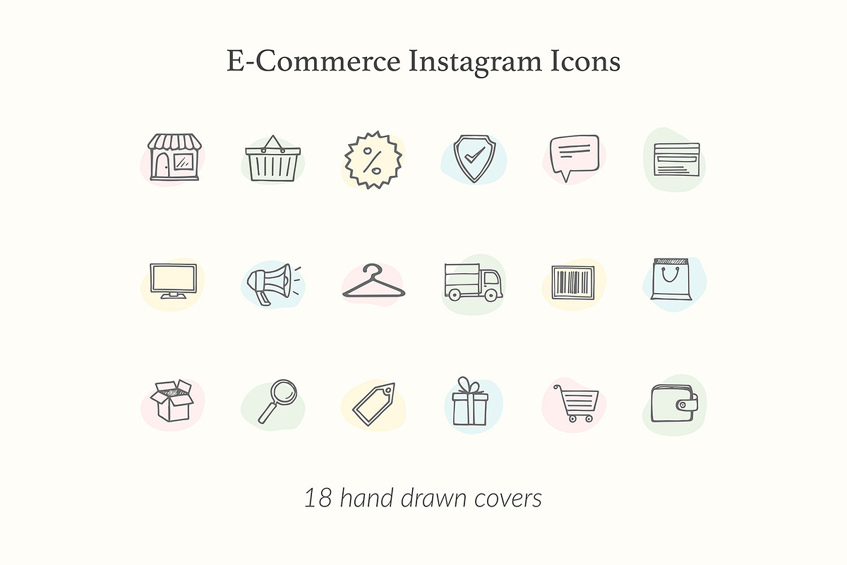 E-Commerce Minimal Instagram Icons in Instagram Templates - product preview 8