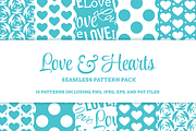 Love & Hearts 10 Seamless Patterns
