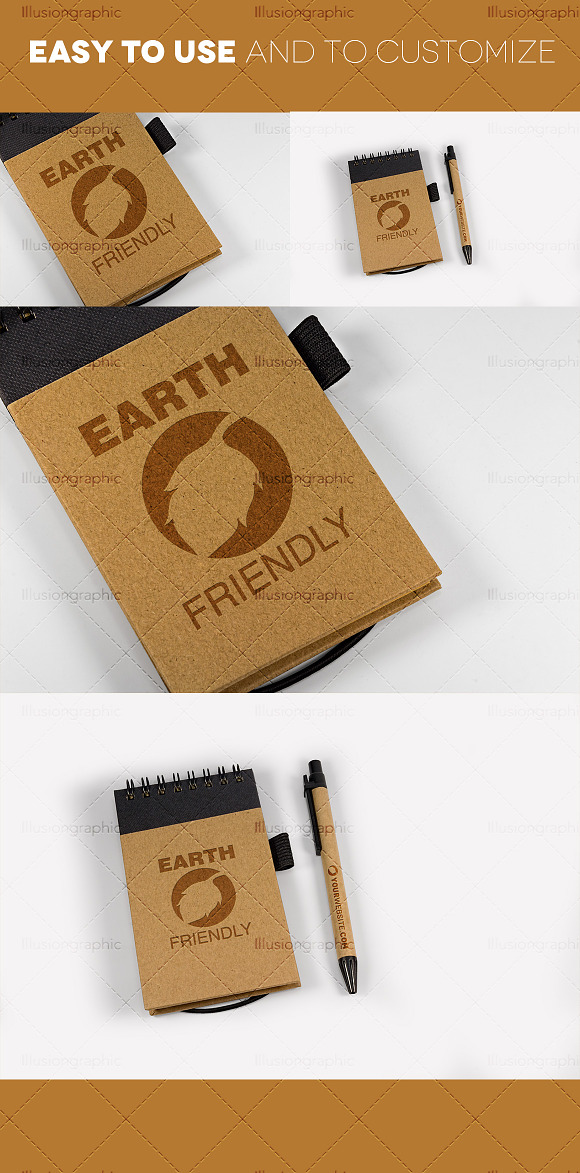 Photorealistic Block Notes Mockup in Product Mockups - product preview 1