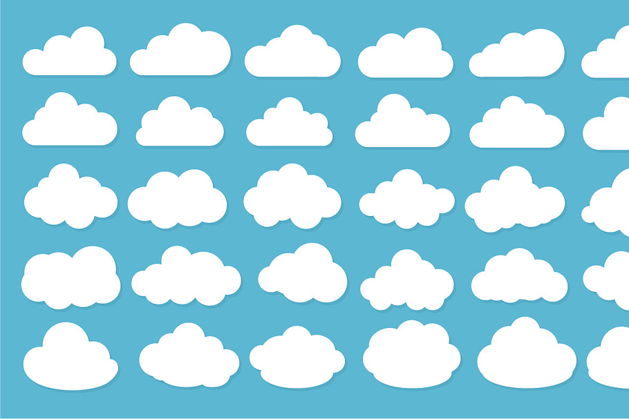 Clouds icon, vector illustration in Illustrations - product preview 8