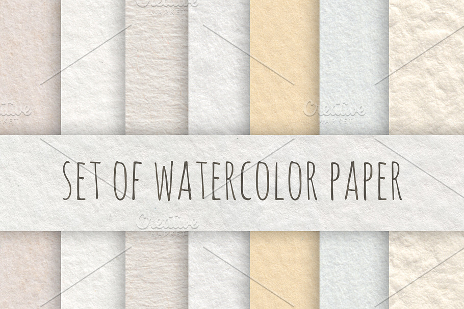 Watercolor Paper Set in Textures - product preview 8