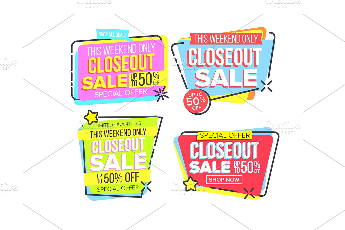 Closeout Sale Template Banner In in Textures - product preview 8