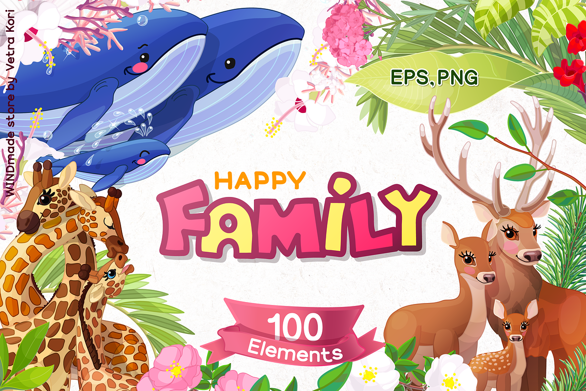 vector Happy Family in Illustrations - product preview 8