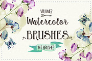 143 Watercolor Brushes