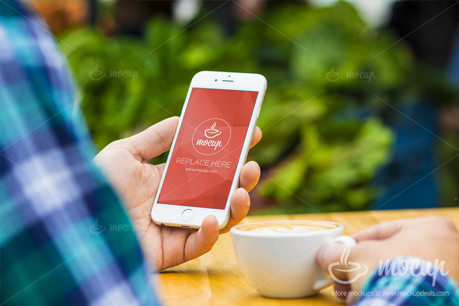 iPhone PSD Mockup Coffee Time “B” in Product Mockups - product preview 8
