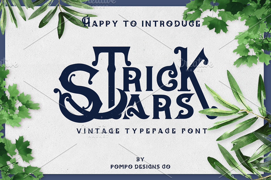 TrickStars Font + Extra Ornaments