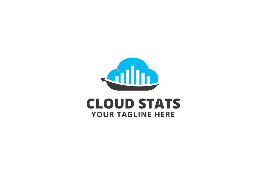 Cloud Stats Logo Template in Logo Templates - product preview 8