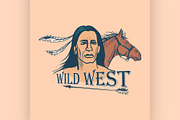 Wild west emblem