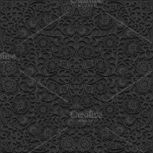 Set of seamless floral patterns in Patterns - product preview 3